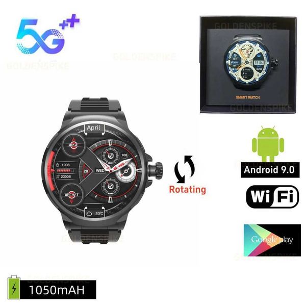 Smart Watches Android 9.0 4G smartwatch 1.85-inch TFT large screen 180 telescopic rotating camera GPS WIFI 8+128GB memory GT100 smartwatch J