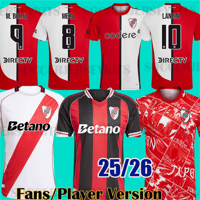 River plate 25 26 jerseys BARCO home away camisetas Men Kids Kits Sets football shirts equipments River plate kids kits sports 2025 2026