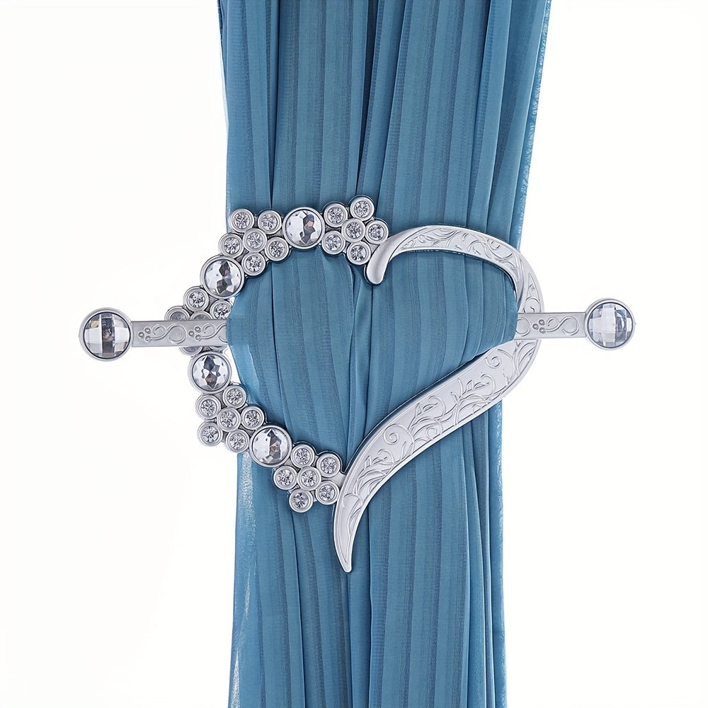 TEMU 2pcs Vintage Curtain Hooks - Elegantly Decorated Plastic Curtain Hooks For Home, Office, Living Room, Bedroom