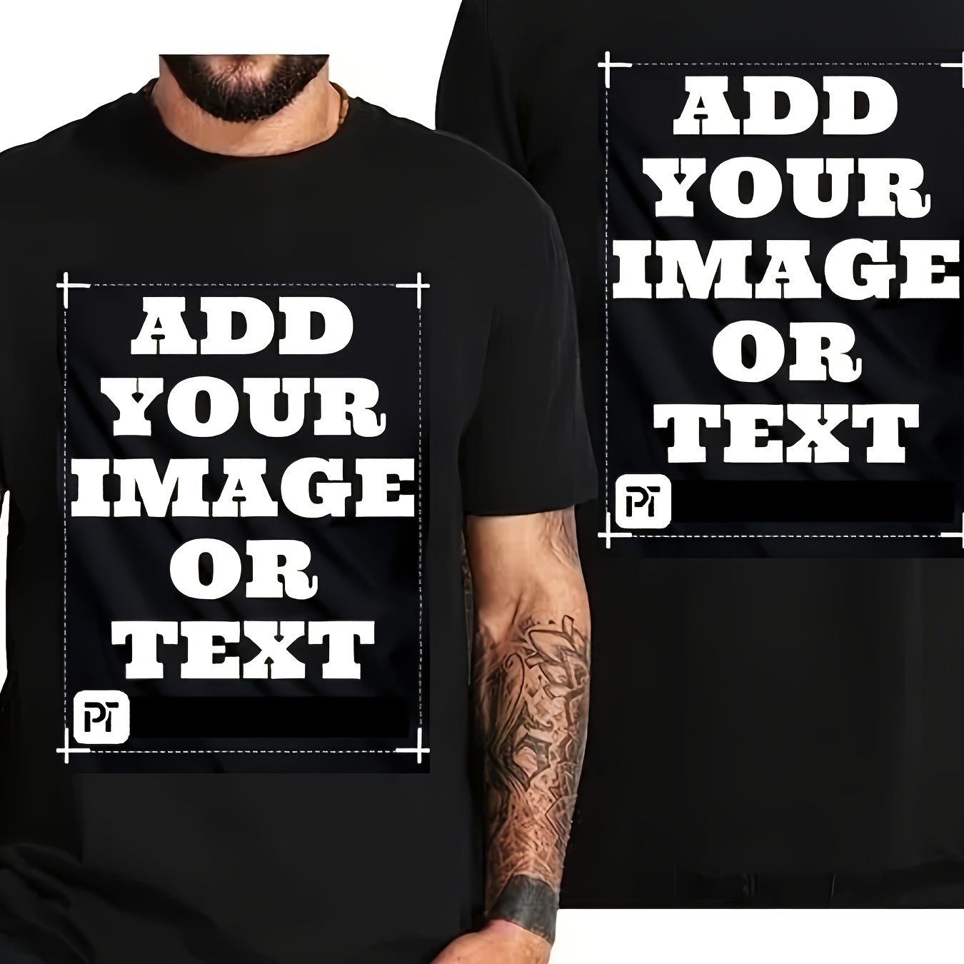 TEMU [] Factory Discount Men's Pure Cotton T-shirt Customized Workwear Customized High-quality Employee Clothing