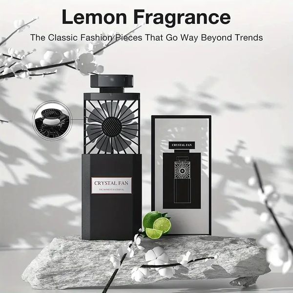 Rechargeable Small Personal Fan, Mini Perfume Fan With Built-in Aromatherapy Tablet, Replaceable, With 3 Speed Settings, Powerful Quiet Pull