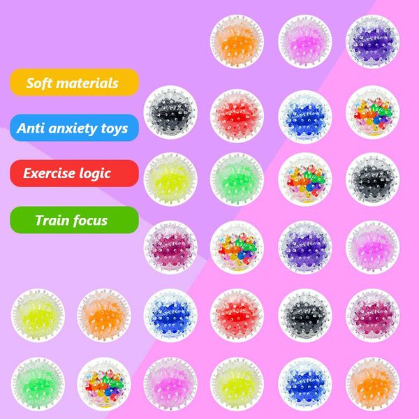 Grape Antistress Fidget Toys Squishy Squeeze Toys Elastic Funny Stress Relief Games Mini Kids Gift