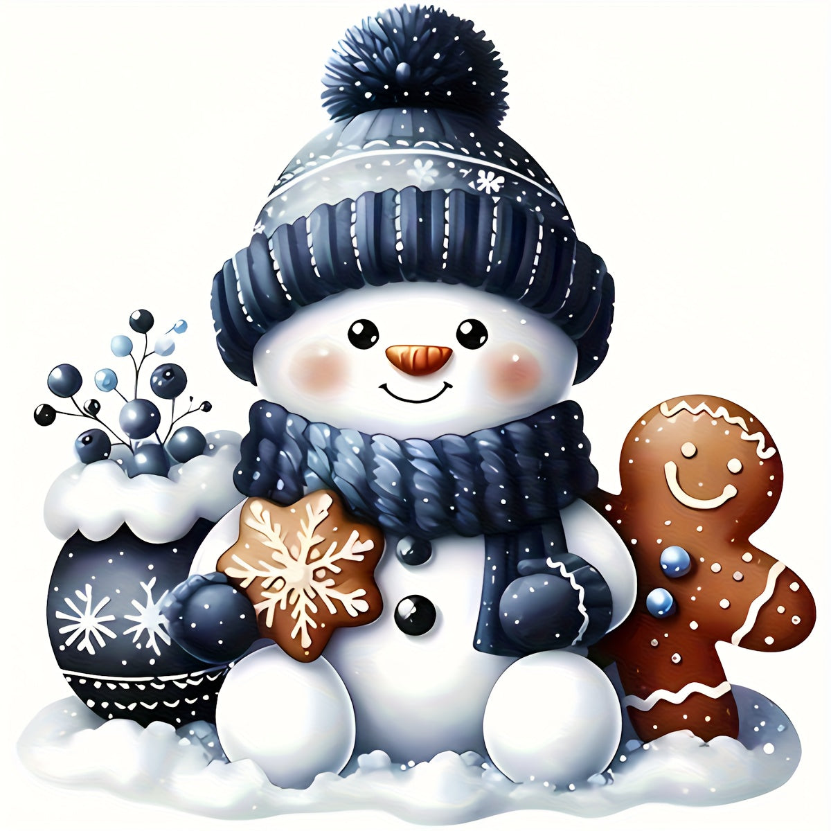 TEMU Vinyl Decal Featuring A 7-inch Adorable Snowman And Snowman , Perfect For Decorating Your Car, Laptop, Bottle, Truck, Phone, Motorcycle, Window,