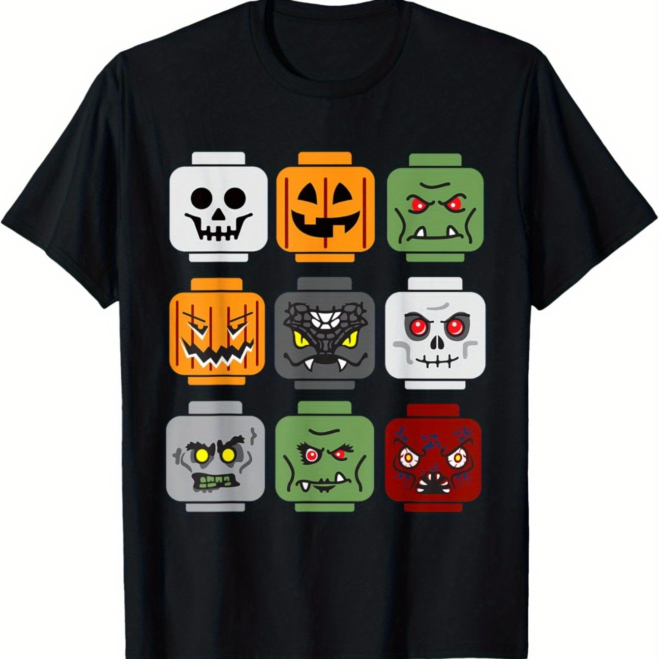 TEMU Halloween Pumpkin T-shirt, Suitable For Teenagers, Soft Fabric, Breathable And Comfortable, Short Sleeved T-shirt, For Summer, Teenage Birthday