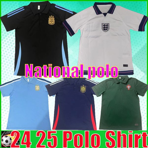 24 25 Argentina Soccer Polo Shirt Jerseys MESSIS England BELLINGHAM Portugal Ronaldo Men Polo Shirts 2024 2025 Football T Shirt special vers