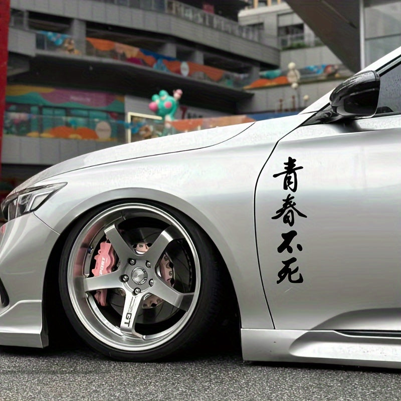 TEMU A Sticker With Calligraphy Font Is& ; Youth Will Never Fade ( )& ; Suitable For A Of Scenes Ideal For Cars, Trucks, Motorcycles, Laptops, Water