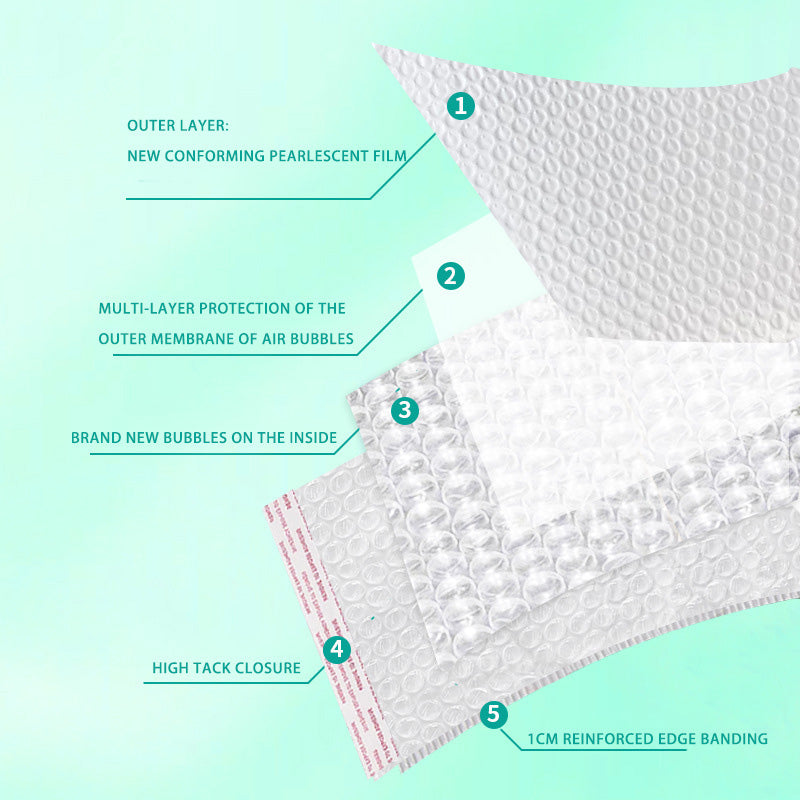 Pearlized Foam Bubble Bag with Adhesive Laminate - Tailored for Premium Clothing Protection During Transit