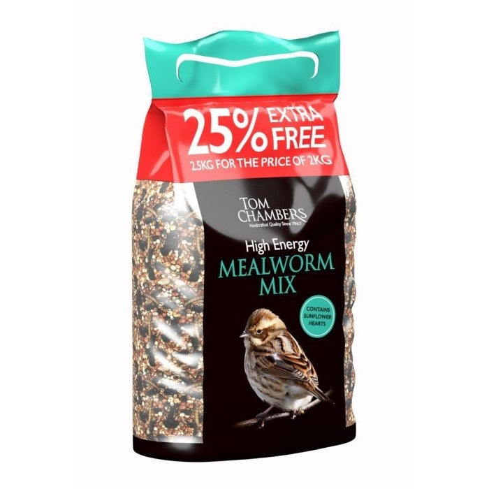 Tom Chambers Wild Bird Food High Energy Mealworm - 2.5kg