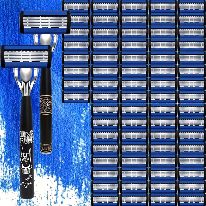 TEMU And Fashionable Razor With 72 High-quality Steel Blades, Safe And Durable. , Fast And Shaving, Extremely Smooth. A Must-have Razor For Men