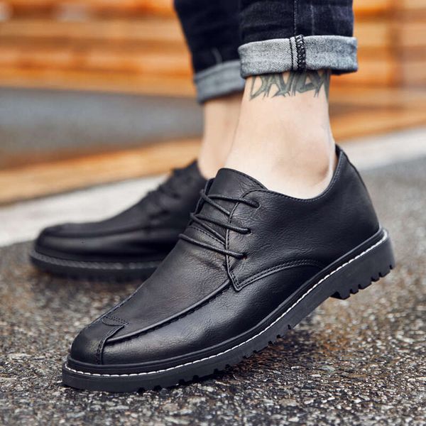 2024 Party For Black Wedding Elegant Italian Brand Split Leather Dress Shoes Men Formal Lace Up Moccasins