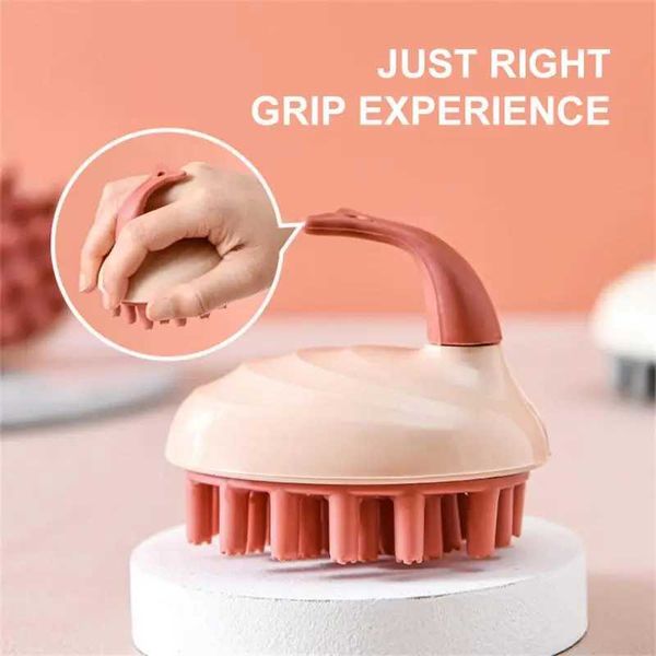 Scalp massager shampoo brush with soft silicone brush used for scalp care shower scalp shampoo exfoliator and hair removal W241120
