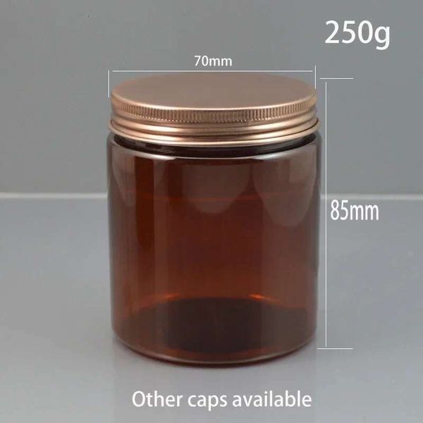 Brown Plastic Jar Refillable Bottle Candy Tea Cosmetic Face Mask Body Lotion Cream Container 2Ml