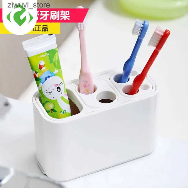 Toothbrush Holders Japanese style Exquisite toothbrush and toothbrush holder floor mounted bathroom small storage box set 4 white toothbrush