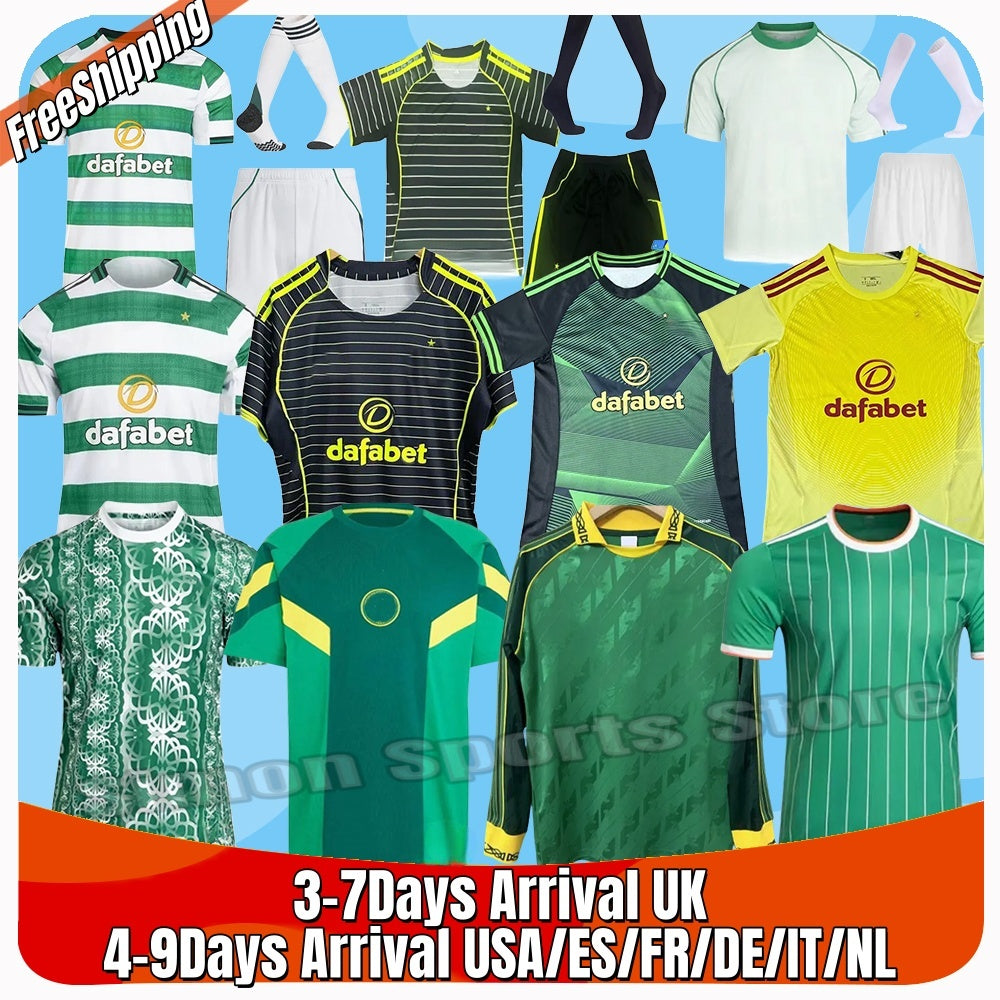 xxxl 4xl CelticsS 25 26 KYOGO Football Shirt football jersey European soccer jerseys McGREGOR 80 Hoops CelticFc DAIZEN REO Anniversary Irish Origins