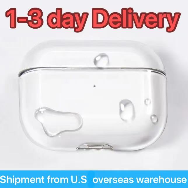 USA Stock For Airpods Pro3 2 Air Pods 4 5 6 3 Earphones Airpod Bluetooth Headphone Accessories Solid Silicone Cute Protective Case Apple Wireless Ch