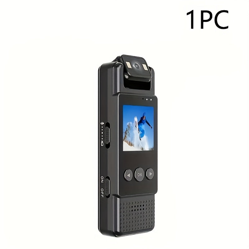 TEMU 2025 Professional Fhd Night Dv Camera, Black, 1080p, With Screen, Abs Material, Stable, Clear Shooting, Travel Mini Action Camera, Usb Charging,