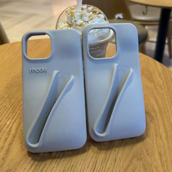 Case Rhode Phone Lipstick iPhone Case Design Lipstick 3D Make Up Silicone Phone Case for iPhone12 13 14 15 16 Pro Max Cases Holder Case Sili