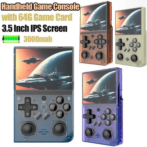 R35 Plus Handheld Video Game Console 3000mAh 3.5 Inch IPS Sn Portable Handheld Video Player 10000+ Games Gift for Boys GirlsXJ250211