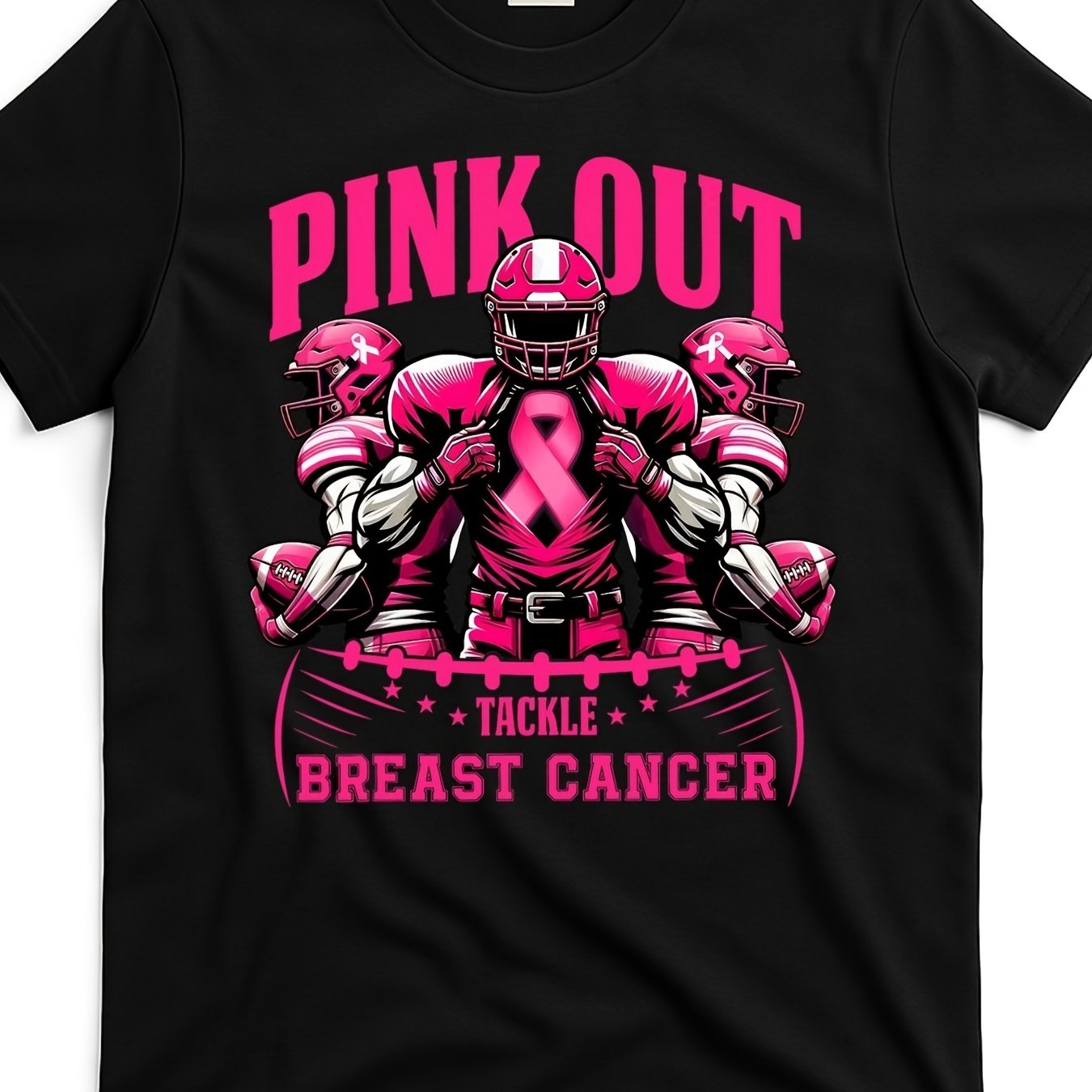 TEMU Pink-out-tackle-breast--awareness-football-pink-ribbon-t-shirt_pot3465151-at_black_product_image
