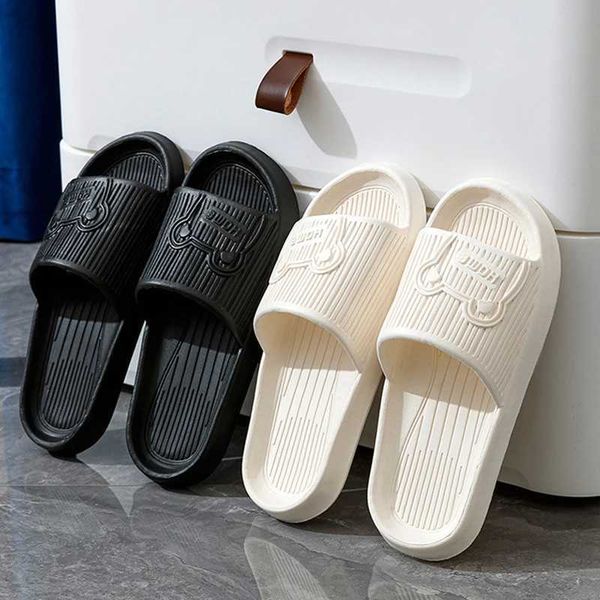 Summer Slippers Bathroom Platform Non-Slip Home Bear Cartoon Flip Flops Beach Women Slipper Sandals Slides Indoor Outdoor 2024C241129