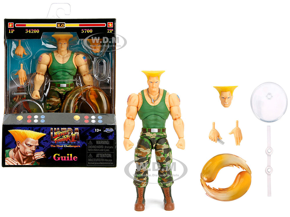 Guile 6" Moveable Figure with Accessories and Alternate Head and Hands "Ultra Street Fighter II The Final Challengers" (2017) Video Game Model by Jad