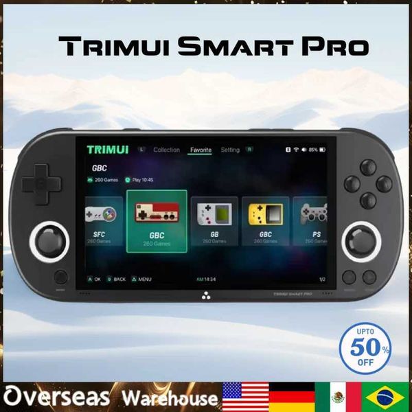 Trimui Smart Pro Handheld Game Console Handheld Game Console System Joystick Gift Lighting Smartpro Retro Video Game PlayerC250212