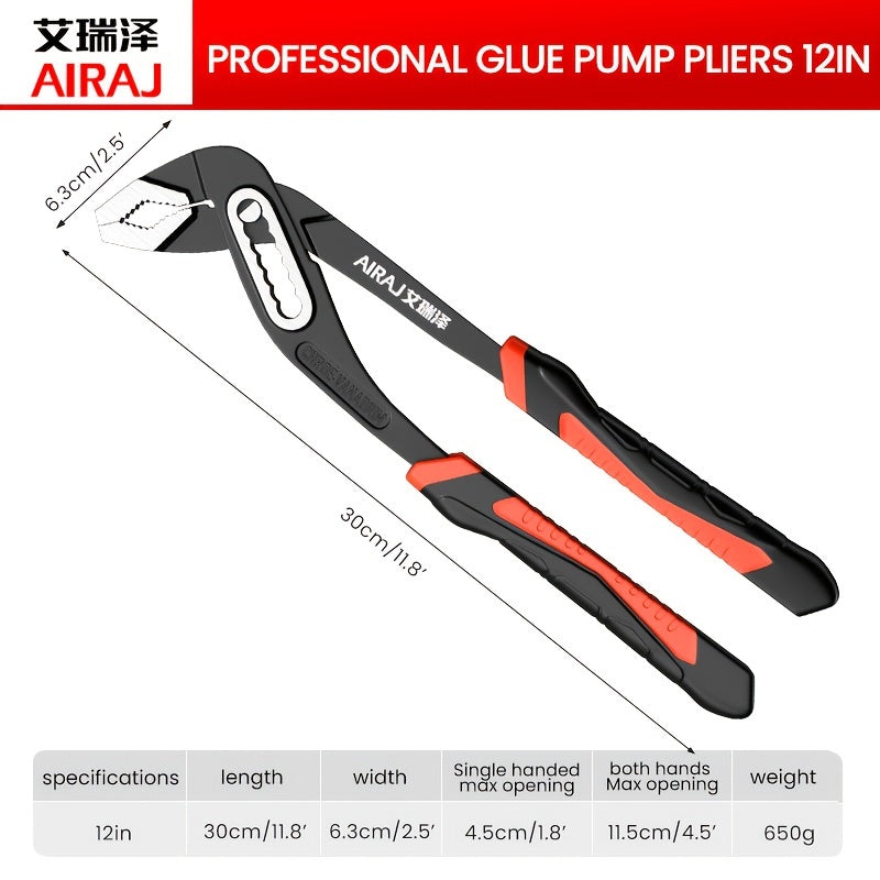 TEMU Airaj 8-10-12 Inch Water Pump Pliers Plumbing Pliers Combination Pliers Plumber Hand Tools