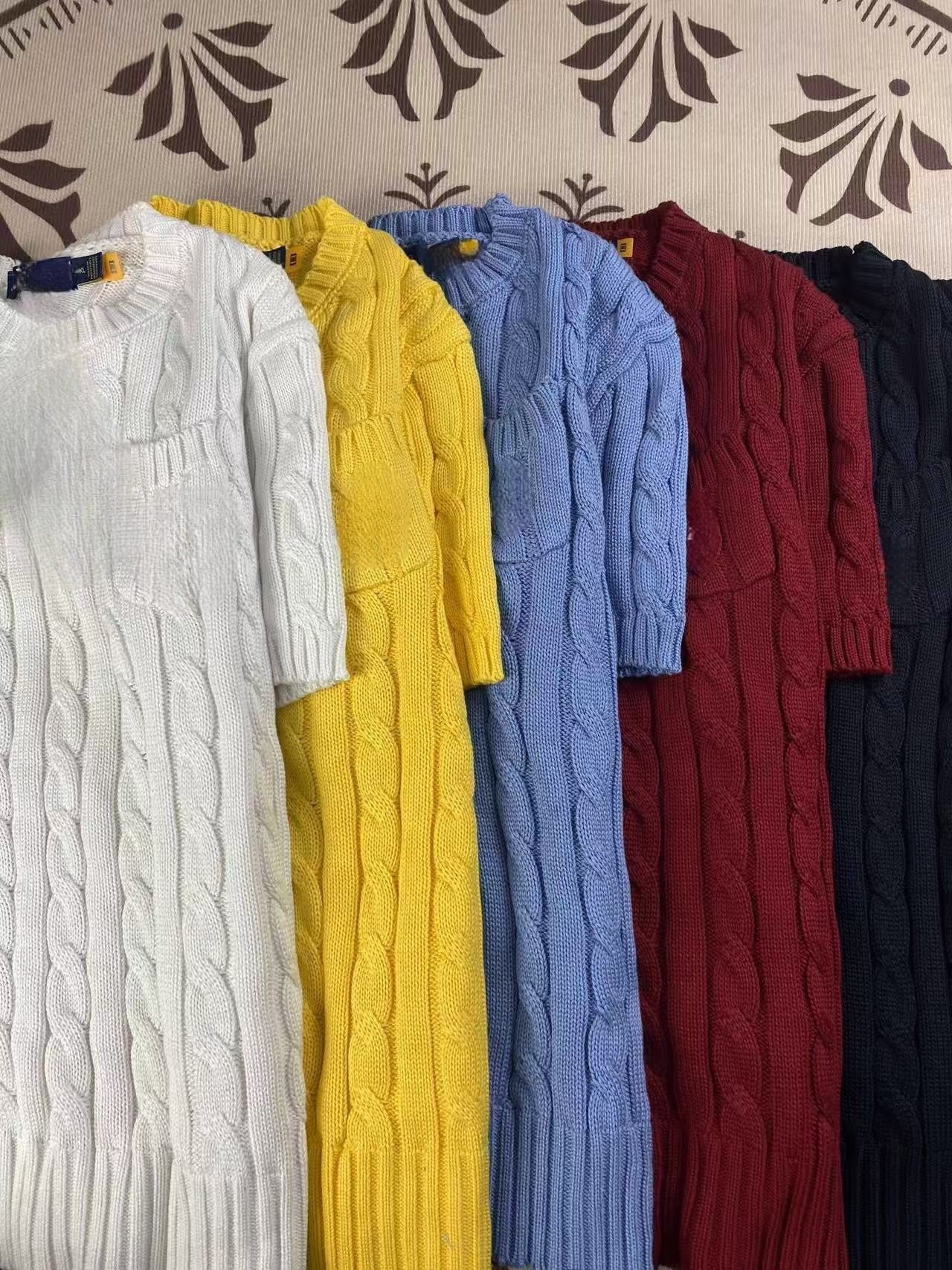 designer sweater women men sweaters womens designer sweater knitted sweater Embroidered round-neck fitted lap retro braided style short-sleeved shir