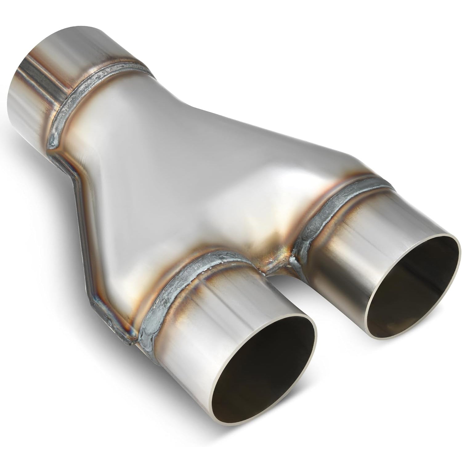 YITAMOTOR Exhaust Y Pipe 3 Inch to 2 1-2 Inch, Stainless Steel 3'' Single ID to 2.5'' Dual ID Exhaust Adapter Connector for Car Truck