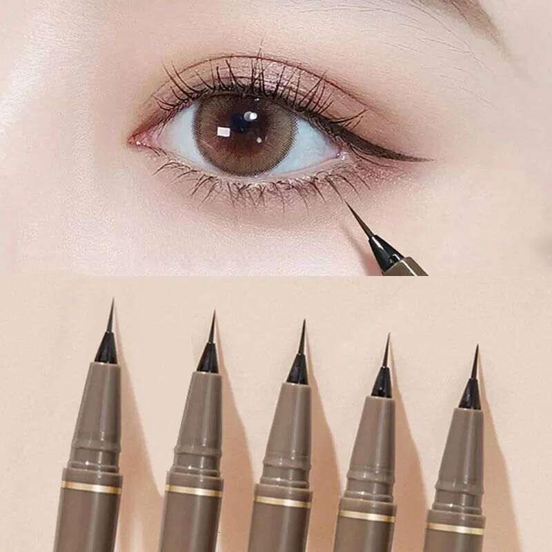 Ultra Thin Black Brown Lower Eyelash Eyeliner Pen Waterproof Lasting Smooth Lying Silkworm Eyes Liner Pencils Eye Makeup Tools free shipping