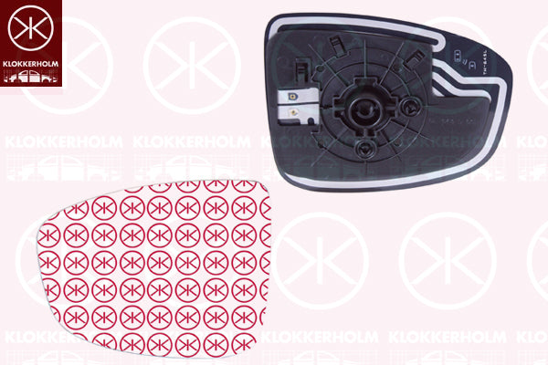 Mirror Glass, exterior mirror KLOKKERHOLM 34811061