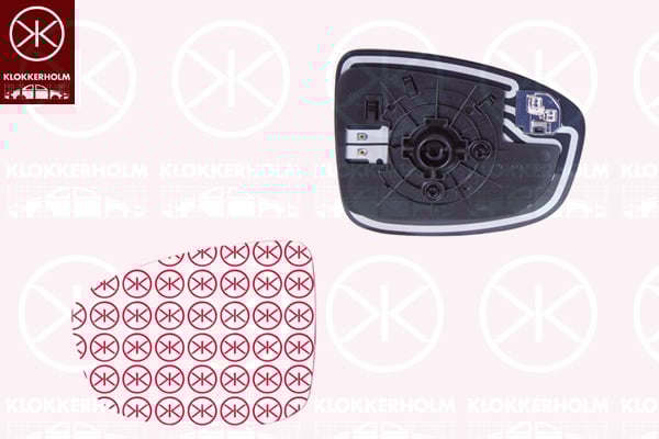 Mirror Glass, exterior mirror KLOKKERHOLM 34811064
