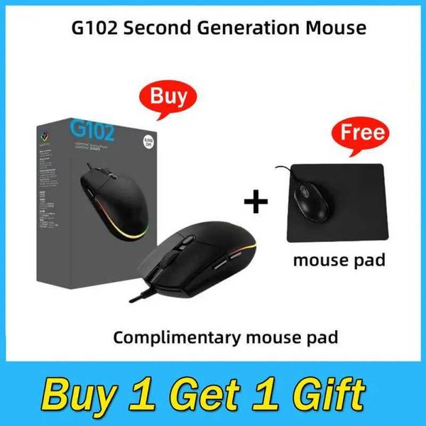 Mice G102 second-generation wired mouse E-Sports Games Business Office RGB illuminated mouse suitable for laptop peripherals CL241230
