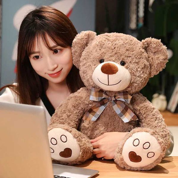 35-50-60CM Cute Classic Teddy Bear Plush Toys Kawaii Bow Tie Bear Plushie Pillow Stuffed Soft Dolls for Kids Girls Lover Gifts X241028