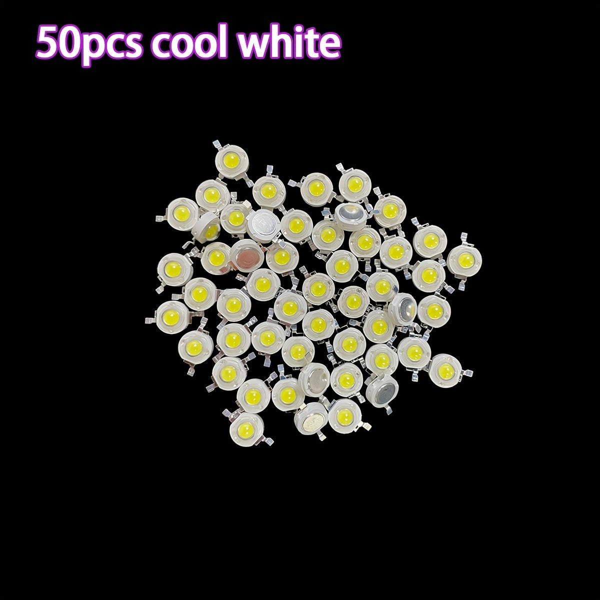 TEMU 50-10pcs Cold White-warm White Led Lamp Beads, 1w, 3.2v-3.4v, 3000k-3200k-6000k-6500k, High Base, Suitable For Industrial Electrical Projects