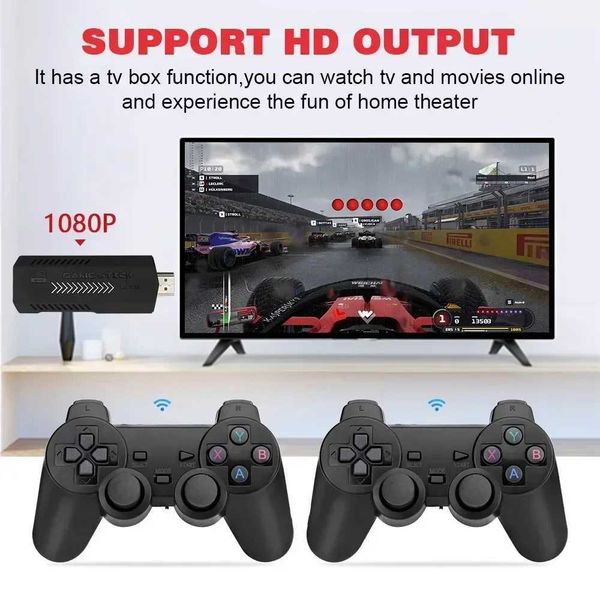 Portable Game Players X2 Plus GD10 Pro 4K Gaming Stick 3D HD Retro Video Console Wireless Controller TV 50 Simulator Suitable for PS1-N64-DC