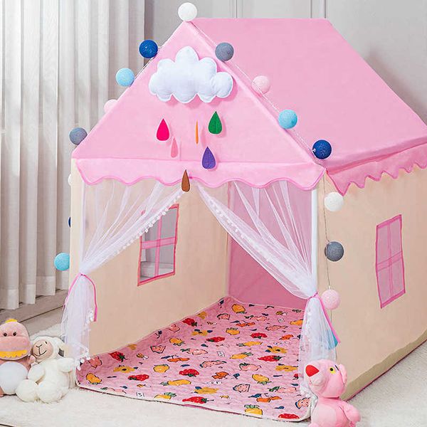 Toy Tents Childrens tent indoor game house small house Dream Castle Princess House sleeping family toy gift H240829