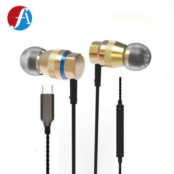 shanshi Top Quality Wired Headset Earbuds usb 3.1 Cord Headphones Type-c Earphone with Microphone for Type c Devices