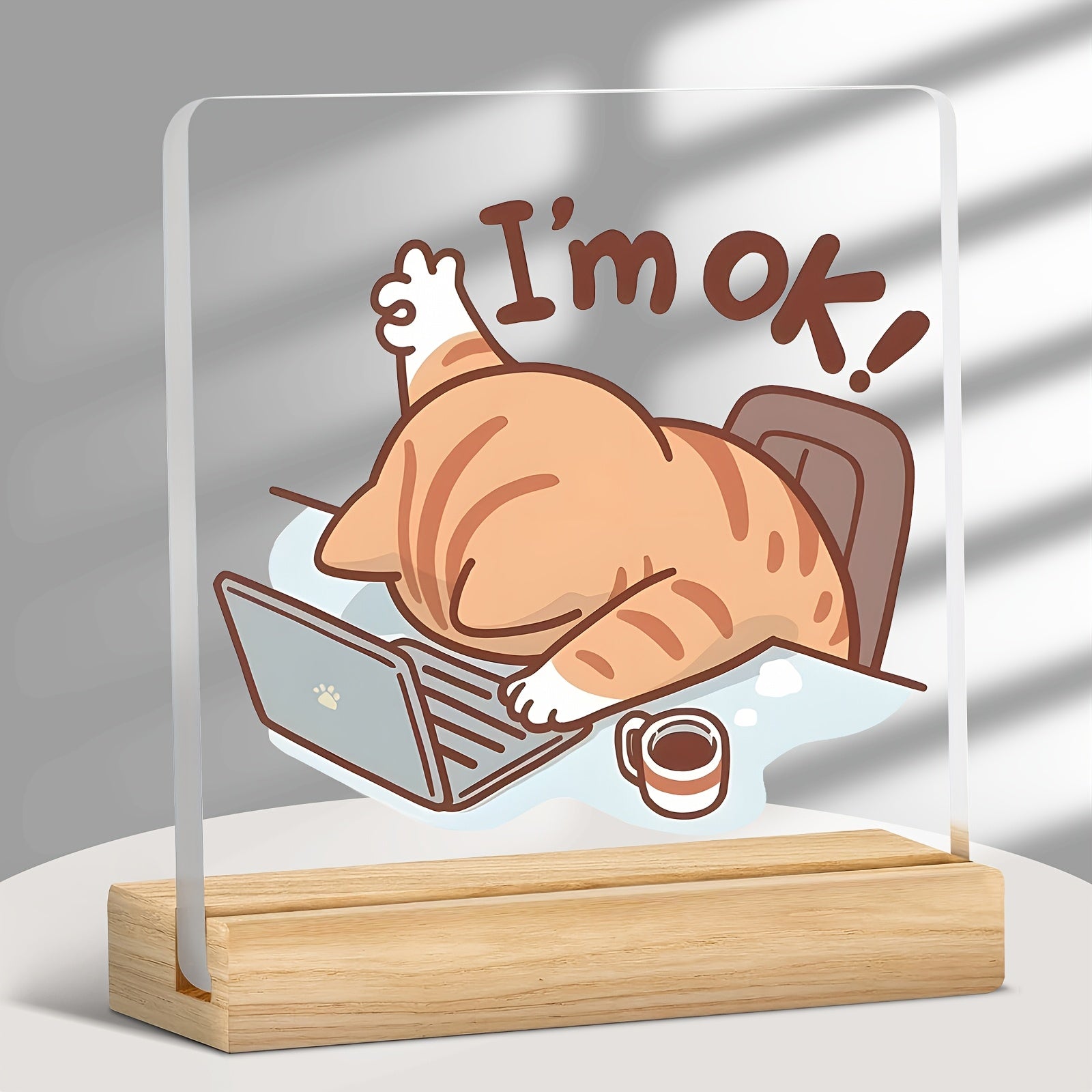 TEMU 2d Flat 1pc, Acrylic Desktop Decoration, , An Interesting Desktop Ornament, For Colleagues And , Birthday Present. ​halloween Christmas