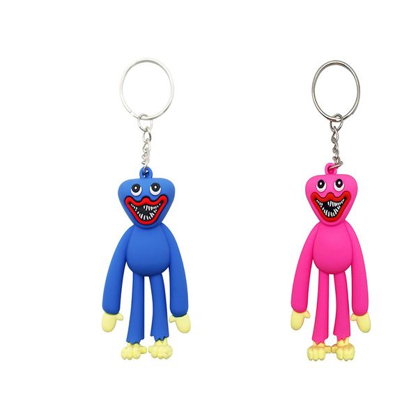 Manufacturers wholesale 7.4cm 2-color Huggy Wuggy keychain toys cartoon games perimeter hanging children&#039;s gifts