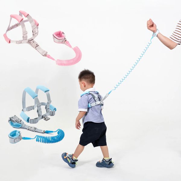 Infants and young childrens loss prevention belt traction rope Baby loss prevention bracelet 2m spring rope Walking baby safety 241230