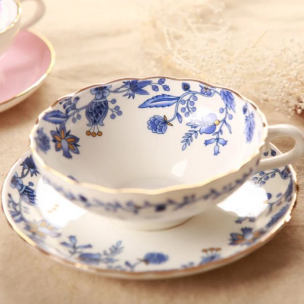 European Style Bone China Coffee Cup High Grade Afternoon Tea Cups Creative Ceramic Set Mug 240729