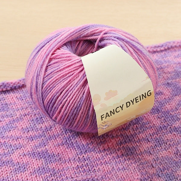 Wool Rainbow Segment Dyed Knitting Yarn