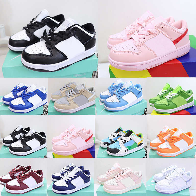 Toddler Designer Kids Shoes Baby Sneakers Black White Panda children UNC Boys Girls Casual Fashion Sneaker Kid Walking Outdoor Sports Size Eur 22-35