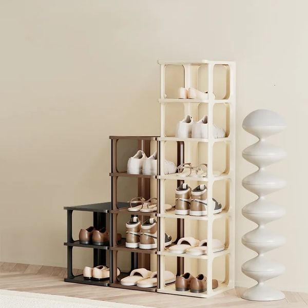 Storage Holders Racks Assembled Dustproof Shoe Cabinet Stackable Shoe Rack Multi-layer Storage Shoes Shelf Box Space Saving Cabinet Shoes Or