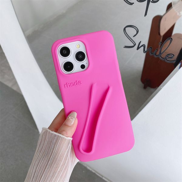 Rhode designer lipstick portable phone case iphone 16 pro max cases design lipstick lipstick 3D Make Up silicone phone case for Apple iPhone