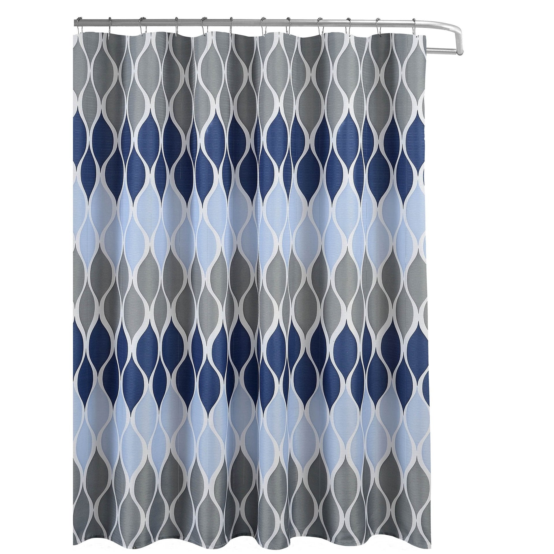 YL-36971 digital printed fabric shower curtain waterproof thickened bathroom partition curtain with hook cross-border supply