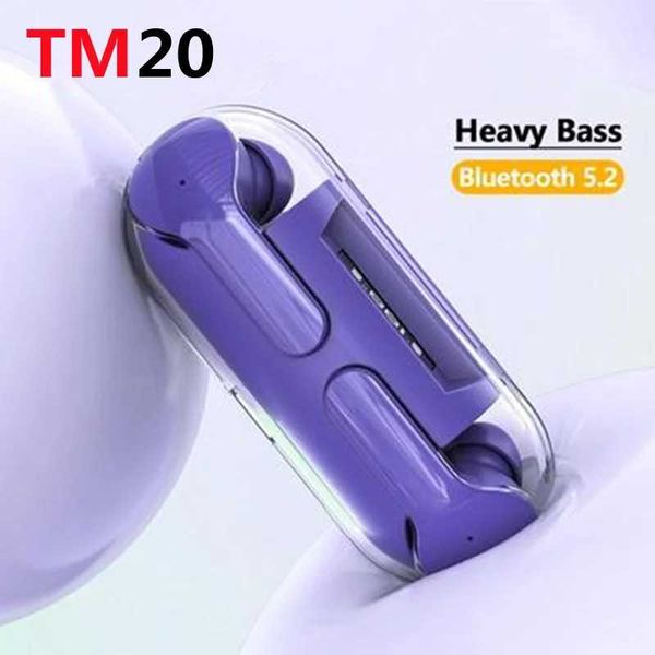 Headset New TWS TM20 5.3 Wireless Earphones Smart Touch Call set Waterproof Noise Canceling phones for All Smartphones Z241106