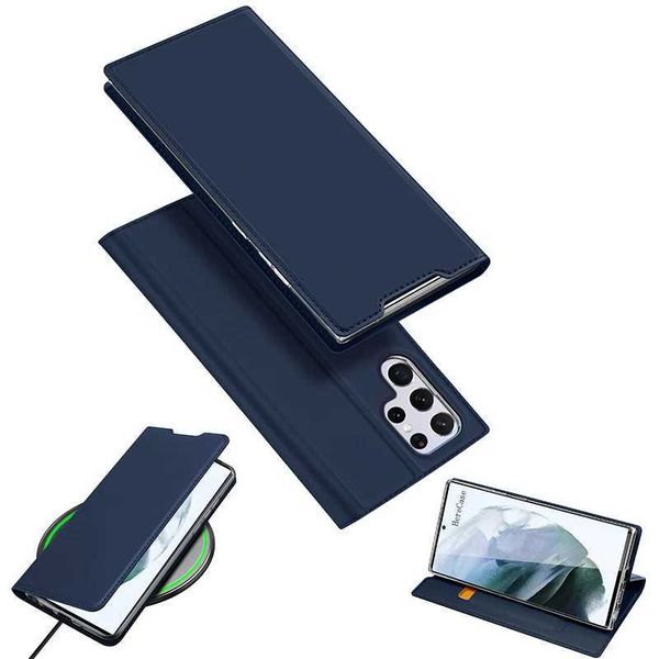 Hot Sale Ultra thin wallet flip phone case suitable for Galaxy S22 S23 Ultra S8 S9 S10 Plus S7 Edge S20 S21 FE Note10 20 leather cover T2412