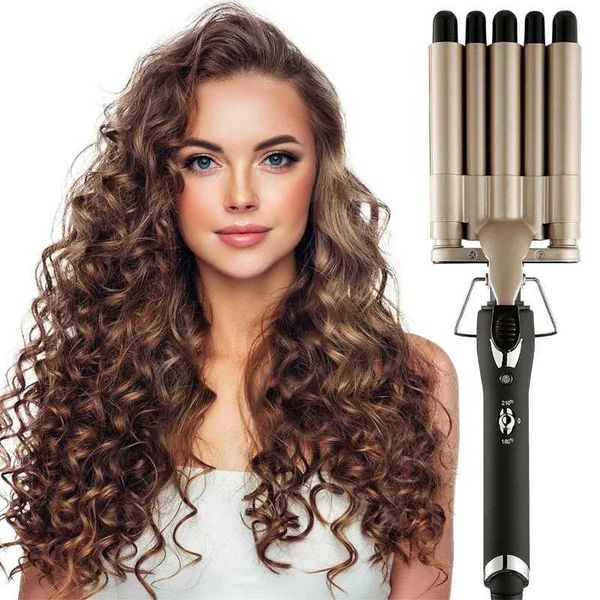 Hair Curlers Straighteners Professional Salon Curling Tool Portable 5-Barrel Negative Ion Iron PTC Rapid Heating Wave H241121